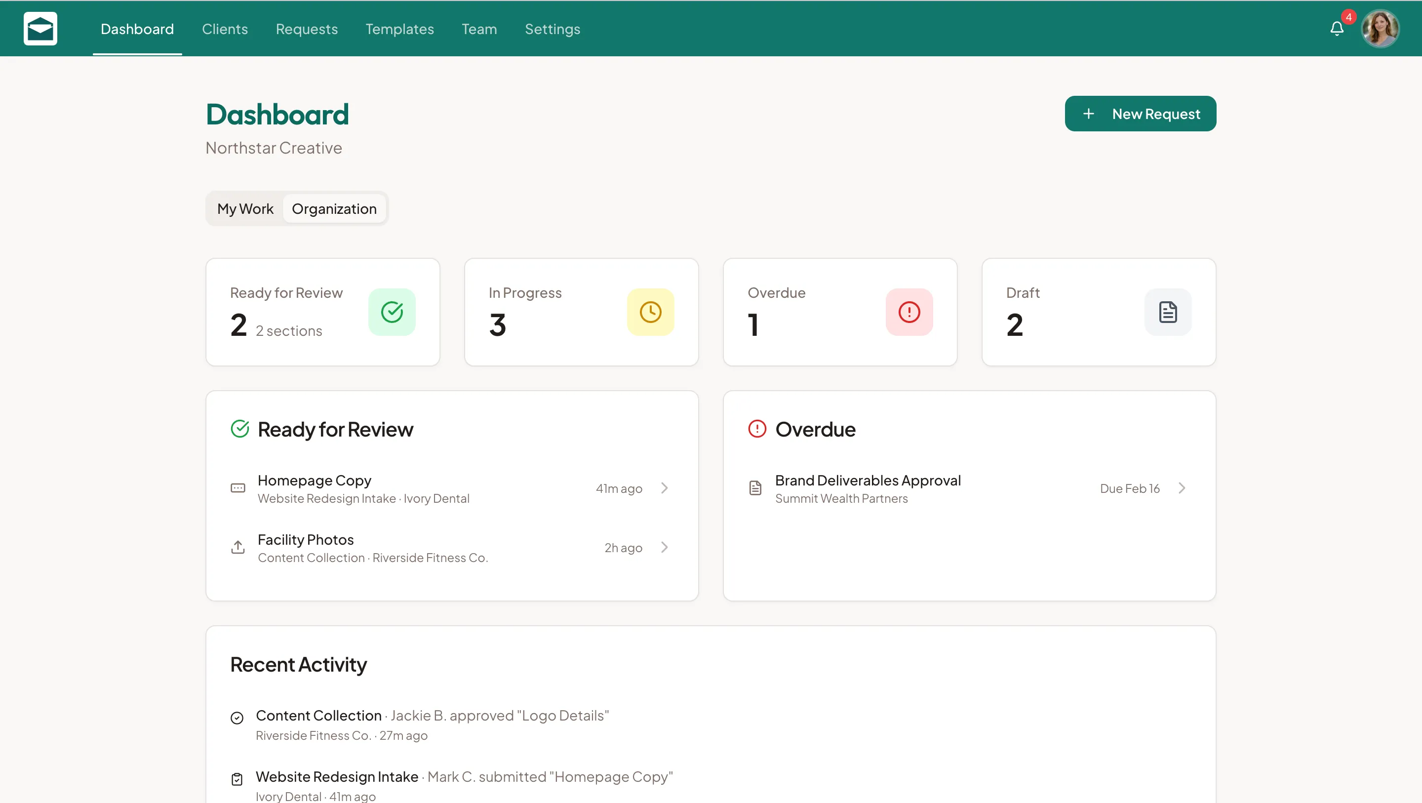 ClientRoom Dashboard